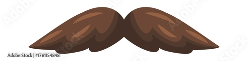 Refined male character cartoon moustache