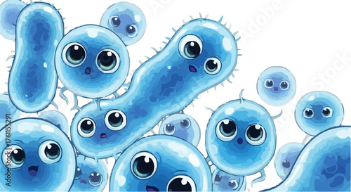 Cute Bacteria World Close-Up