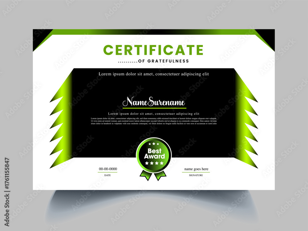 Fototapeta premium clean certificate design template