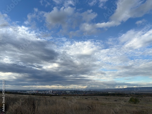 clouds over the river