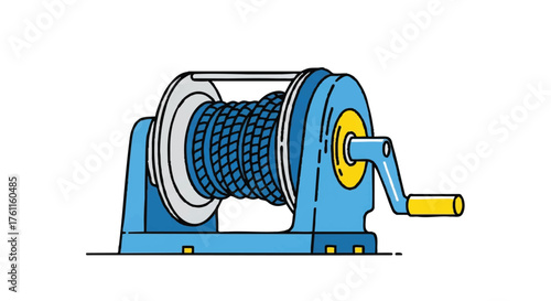 7.  **marine winch outline icon vector full color**
