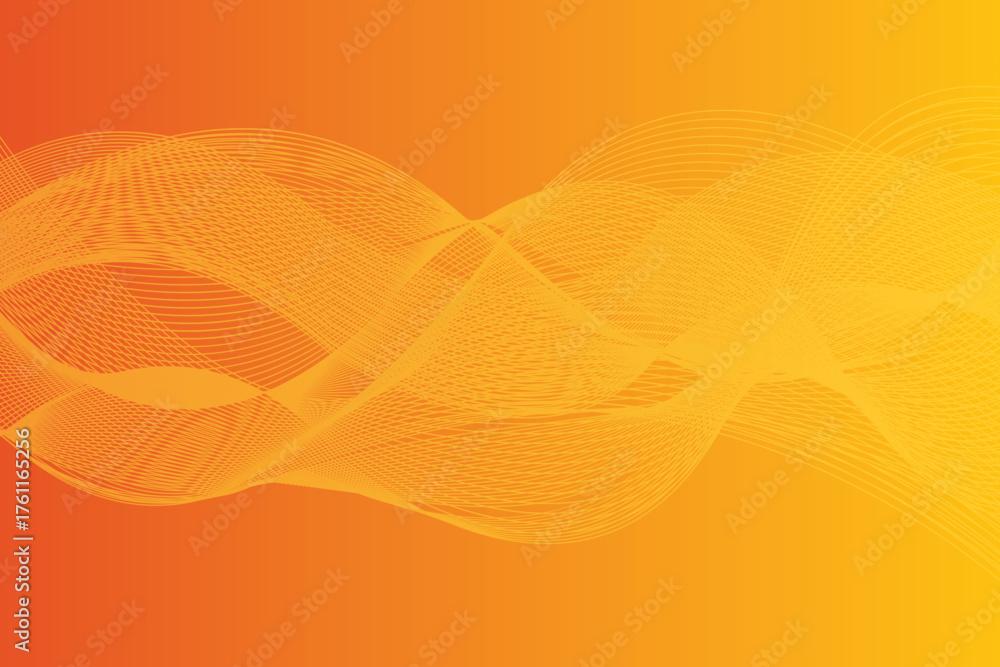 Fototapeta premium Modern abstract orange and yellow gradient flow wave vector background