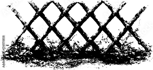 Abstract geometric halftone design in black and white for artistic projects