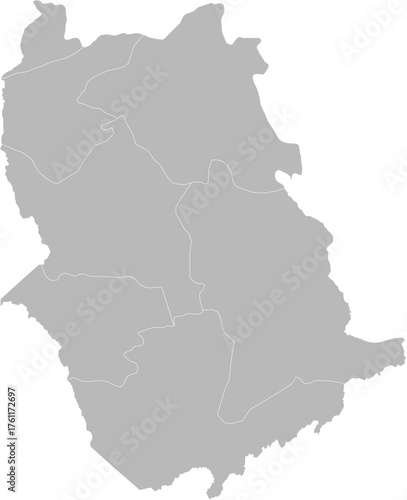 Amazonas, Venezuela  – administrative vector map with municipality boundaries (Web Mercator projection, PPT-compatible & fully editable)