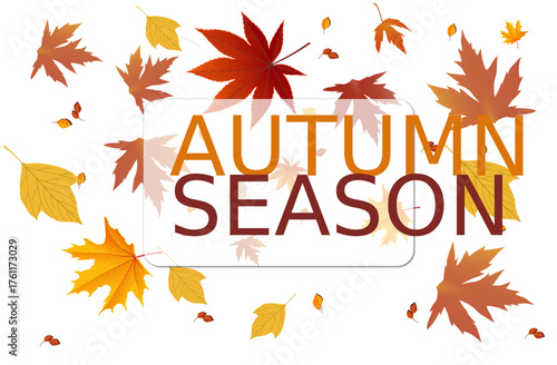 Celebrate the vibrant autumn season with falling maple leaves creating a cozy and inviting atmosphere perfect for seasonal designs and promotions