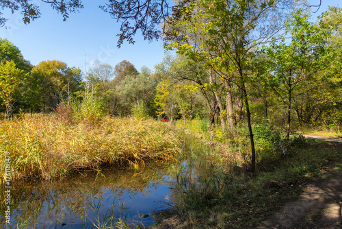 Autumn Landscape of South Park in city of Sofia, Bulgaria