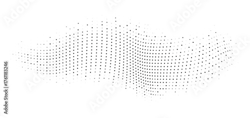Wallpaper Mural Halftone Dotted Data Stream Abstract Digital Background Dynamic Wave Pattern of Gray Dots Creating a Futuristic Matrix for Science, Technology, or Modern Corporate Presentation Design Torontodigital.ca