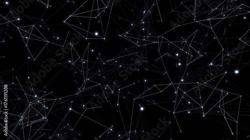 Plexus lines and dots network connection digital technology background