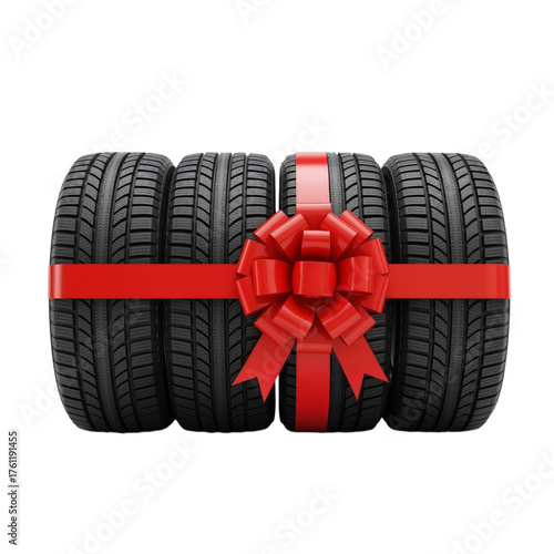 Wallpaper Mural Tires with Red Ribbon Bow – Festive, Playful Holiday Twist on Winter Auto Care

 Torontodigital.ca
