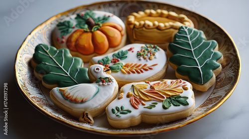 Royal frosting sugar cookies for Thanksgiving