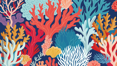 coral reef texture organic natural pattern vector.