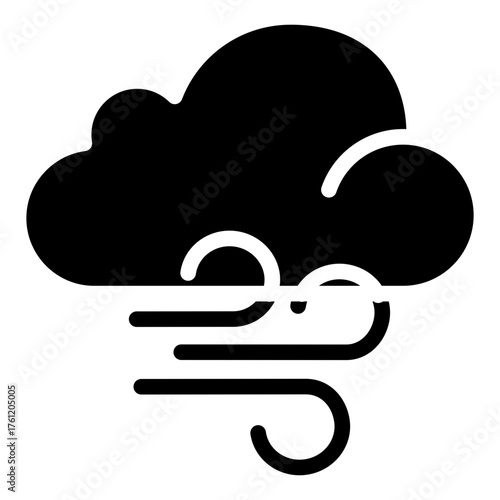 Wind Flat Blue Icon