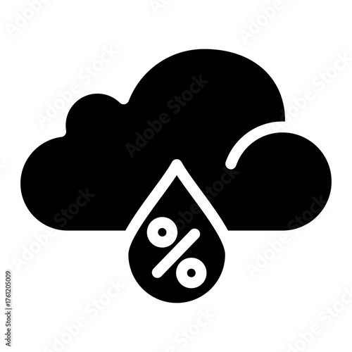 Precipitation Flat Blue Icon