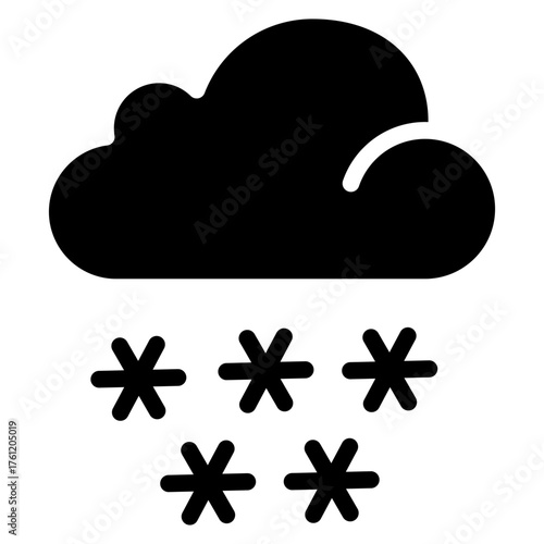 Snow Flat Blue Icon