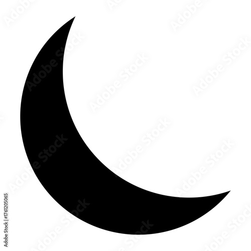Crescent Moon Glyph Icon