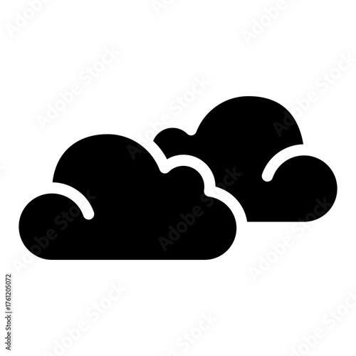 Cloudy Glyph Icon