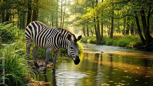 zebra in zoo