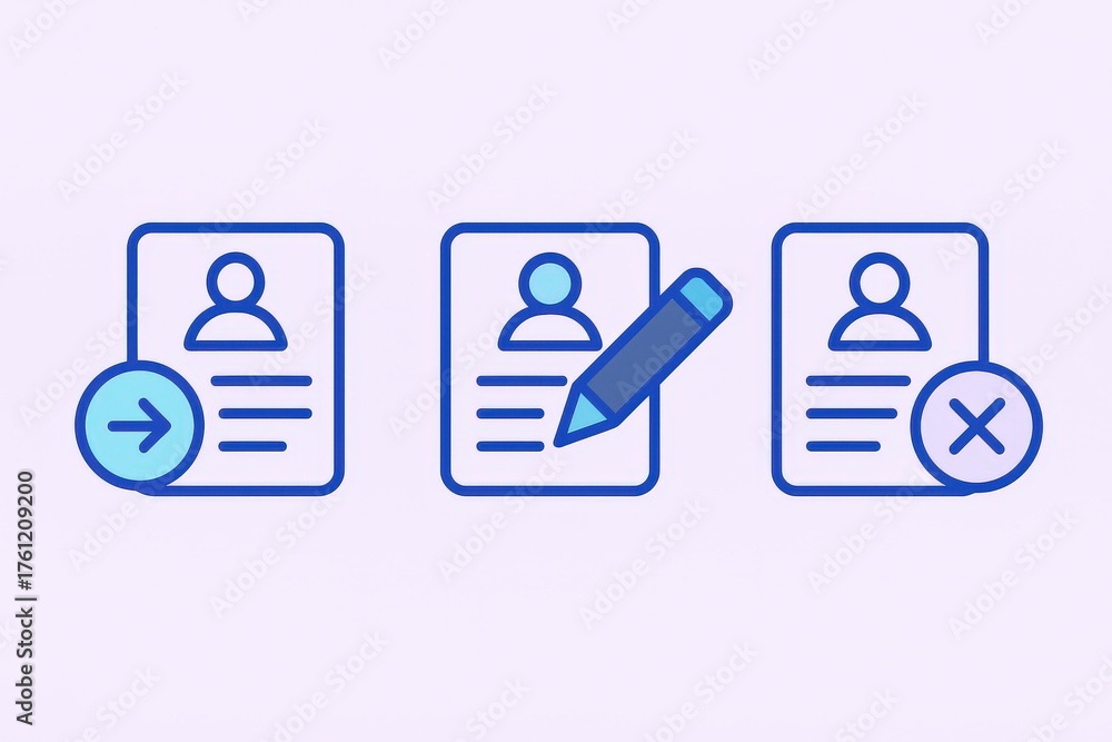 Obraz premium Streamlining personal information management through digital restructuring presenting innovative approaches to professional profiles while emphasizing flexibility and adaptability in a modern