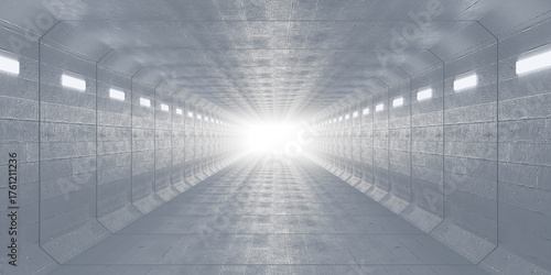 Bright tunnel leading to light