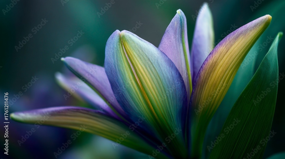 Fototapeta premium Closeup multicolored lily petals