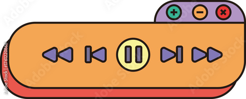 music player vector illustration