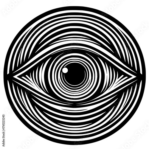 Eye hallucination silhouette