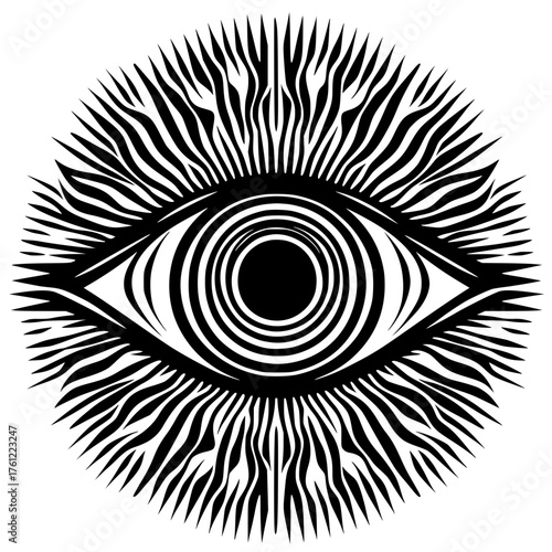 Optical illusion silhouette