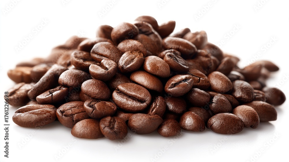 Naklejka premium Roasted coffee beans pile