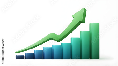 3D Bar Chart Showing Ascending Growth with Arrow Symbol Free Download 3D Bar Chart Showing Ascending Growth with Arrow Symbol - GFXLoad