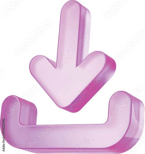 this pink download glyph is a gorgeous evolution of your earlier purple arrow