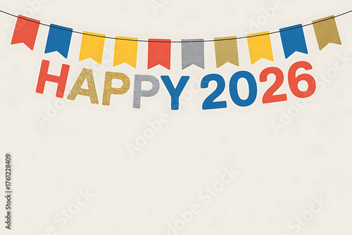 Colorful bunting displays 