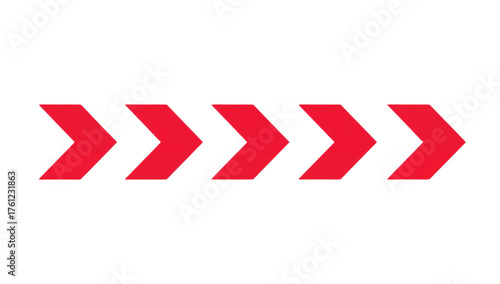 Dynamic Red Chevrons A Bold and Modern Directional Design Element for Contemporary Projects