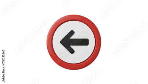 3D Illustration of a Circular Sign with a Left-Pointing Arrow, Set Against a Plain White Backdrop Free Download 3D Illustration of a Circular Sign with a Left-Pointing Arrow, Set Against a Plain White Backdrop - GFXLoad