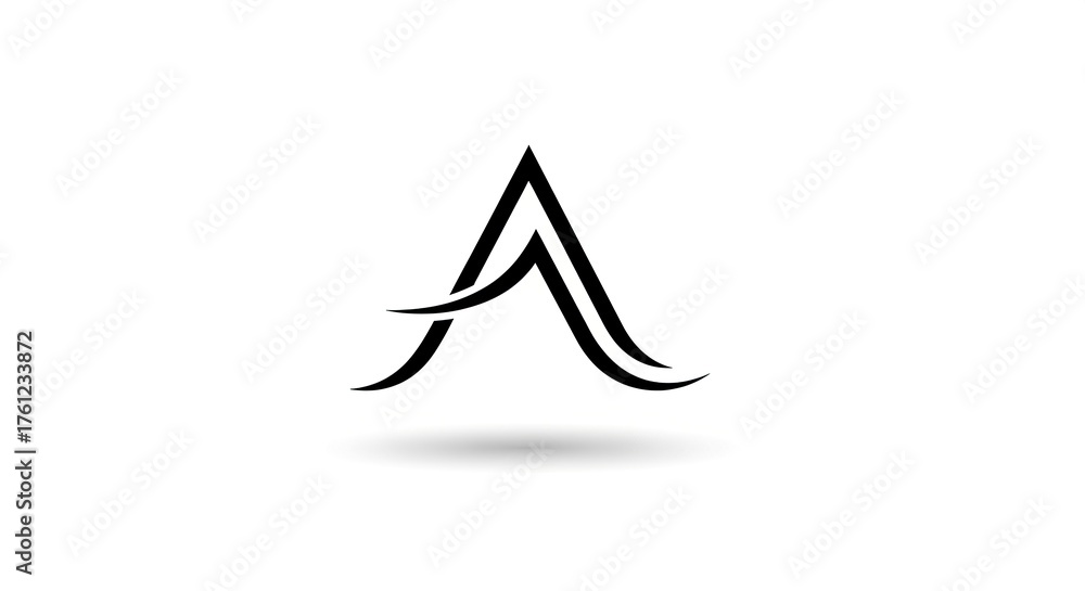 Fototapeta premium Letter a logo design abstract graphic