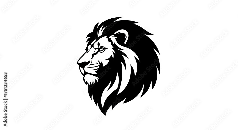 Obraz premium Lion head silhouette design