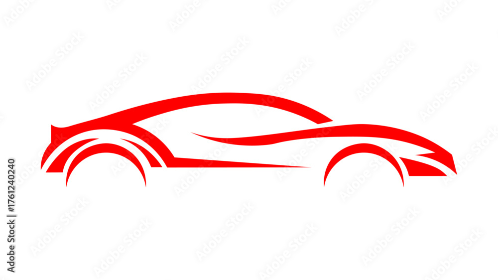 Obraz premium Red Car Vector