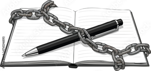 Censorship and Freedom of Speech. style inspiration illustration concept design creative background style inspiration