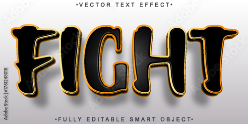  Ninja Fight Action Vector Fully Editable Smart Object Text Effect