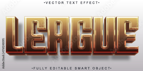  League Competition Championship Vector Fully Editable Smart Object Text Effect
