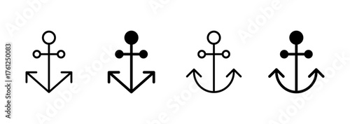 Anchor icon vector. Anchor sign and symbol. Anchor marine icon.