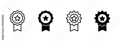 Badge icon vector. Awards icon vector. Achieve sign and symbols. Stamp