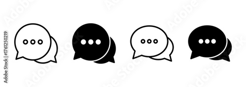 Chat icon vector. speech bubble sign and symbol. comment icon. message