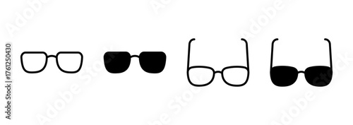 Glasses icon vector. Glasses sign and symbol