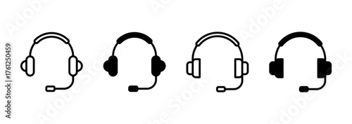 Headphone icon vector. Headvector sign and symbol
