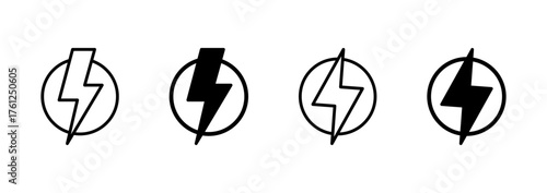 Lightning icon vector. electric sign and symbol. power icon. energy sign