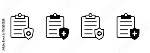 Medical insurance icon vector. health insurance sign and symbol