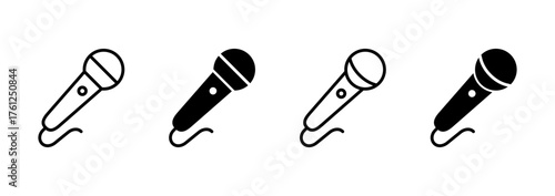 Microphone icon vector. karaoke sign and symbol