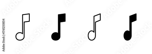Music icon vector. note music sign and symbol