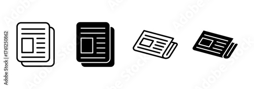 Newspaper icon vector. news paper sign and symbolign