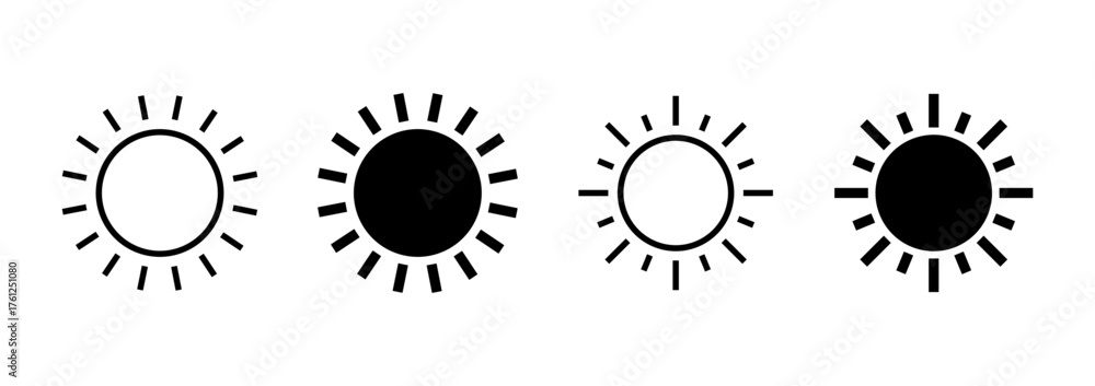Fototapeta premium Sun icon vector. Brightness sign and symbol